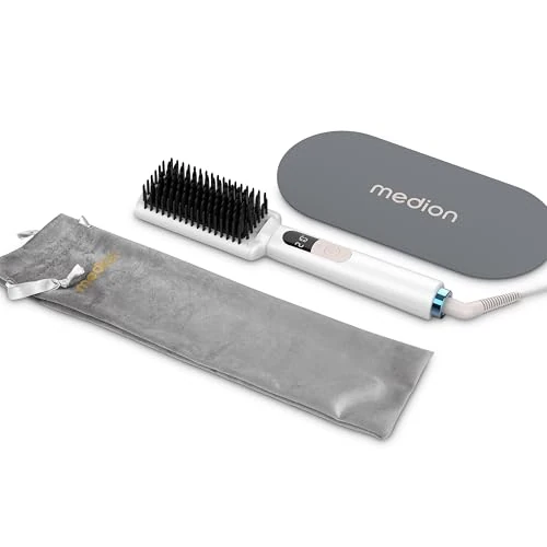 Tijdelijke aanbieding: MEDION stijltang met ionentechnologie HB1 (borstelvorm met keramische/tourmaline verwarmingselementen, 5 instelbare warmtestanden (165° - 210°), LED-display met temperatuurindicator) wit van 19.95 EUR naar 19.95 EUR (korting 0%)