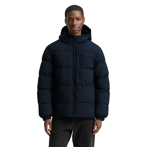 Zeitlich begrenztes Angebot: TOM TAILOR Denim Herren Lightweight Pufferjacke mit Kapuze von 89.99 € auf 49.99 € (44% Rabatt)