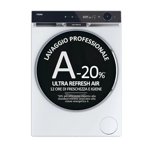 Offerta a tempo: Haier X Serie 11, Lavatrice a carica frontale 10 KG, Libera Installazione, Classe A-20%, 1400 giri, Vapore, 16 programmi, Intelligenza Artificiale, Capacità XXL, 85x60x61 cm, Bianca - HW100-BD14397U1S - 6% da 899.00 € a 849.00 €