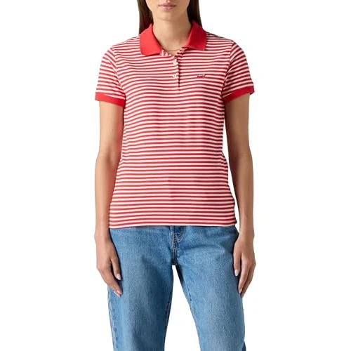 Levi's Women's Lse Hm Polo Shirt, Marigold Stripe Mars, S