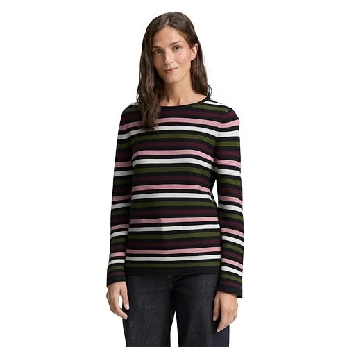 Offre limitée : TOM TAILOR 1016350 Pull-Over, 38575-Colourful Ottoman Knit, XXS Femme de 39.99 € à 24.78 € (38% de remise)