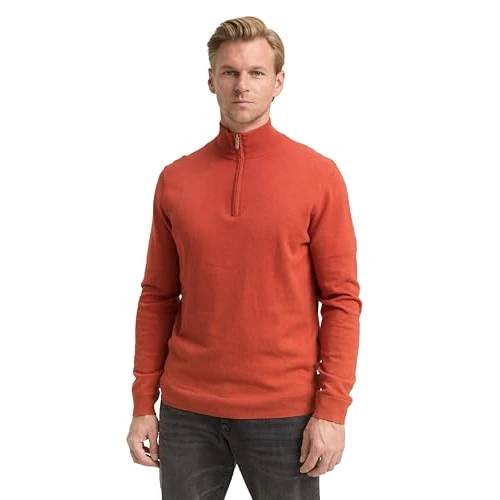 Offerta a tempo: TOM TAILOR Maglione da Uomo, 38680 - Ruggine Red Melange, S - 0.00% da 23.48 € a 23.48 €