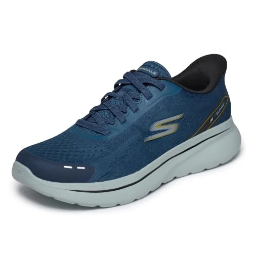 Offerta a tempo: Skechers Uomo Go Walk Arch Fit N-Joy Nobend Slip-In ALLENATRICE, Navy Textile, 48 EU - 30% da 99.95 € a 69.84 €