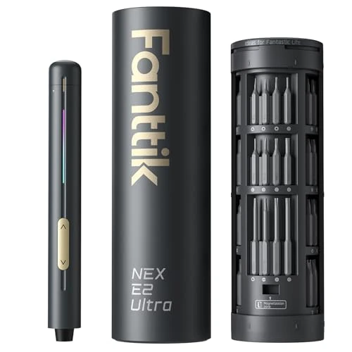 Offre limitée : Fanttik E2 Ultra Mini tournevis électrique, couple maximal de 0,6 N.m, tournevis electrique sans fil avec 50 embouts magnétiques,convient pour téléphone portable/caméra/ordinateur portable/montre de 109.80 € à 83.99 € (24% de remise)