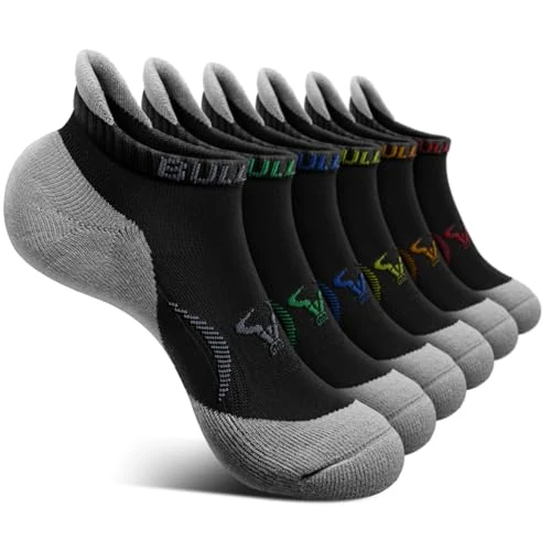 BULLIANT Calzini Uomo Corti 6 paia, Calze Uomo Corte Sportive Traspirante Calze Alla Caviglia,Assorbimento Dell'umidità(6coppie,47-50)