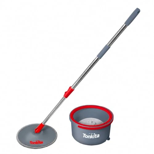 Offerta a tempo: TONKITA | SPIN MOP Sistema Lavapavimenti con Secchio a Doppia Vasca, Mocio con Testa Rotante 360°, Pulizia Profonda con Microfibre Ultra-Cleaning, Lavaggio e Risciacquo Automatico - 0.00% da 19.99 € a 19.99 €
