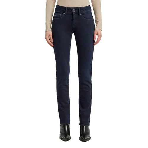 Zeitlich begrenztes Angebot: 8719965012981 G-Star Damen Midge Slim Straight Jeans, Mehrfarben (Rinsed Ink Blue D26424-d441-h427), 27W / 30L EU von 130.00 € auf 65.00 € (50% Rabatt)