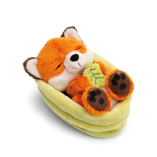 Limited offer: NICI Cuddly Toy Fox with Leaf 12 cm Sleeping in Basket - Orange - Soft Plush Toy Cute Plush Toy for Cuddling and Playing, for Children and Adults - 61581 from 15.99 USD to 11.88 USD (save 26%)