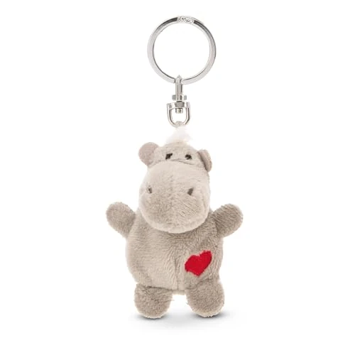 Offerta a tempo: Portachiavi Ippopotamo grigio con il cuore 5cm - 0.00% da 5.70 € a 5.70 €