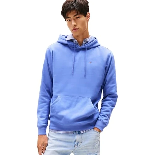 Offerta a tempo: Tommy Jeans Tjm Reg S Flag Hoodie Dm0Dm20742, Felpa con Cappuccio, Uomo, Blu (Soft Sapphire), XS - 54% da 79.90 € a 36.69 €