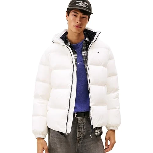Limited-time offer: Tommy Jeans Men's TJM Essential Down Jacket Ext Dm0Dm19786, White (Ecru), 3XL Große Größen from 120.00 GBP to 102.00 GBP (save 15%)