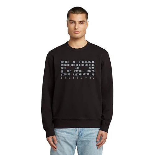 Limited-time offer: G-STAR 8719965012981 Text graphic r sw, Black (Dk Black D27094-e209-6484), XL from 32.96 GBP to 32.96 GBP (save 0%)