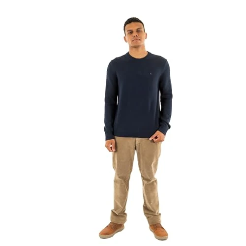 Tommy Jeans Herren TJM Slim Sweater EXT Dm0dm21787 Pullover, Blue (Dark Night Navy), XXL EU