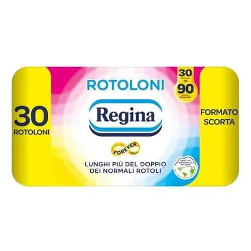 Offerta a tempo: Regina Rotoloni, 30 Maxi Rotoli di Carta Igienica a 2 Veli - 20% da 29.69 € a 23.75 €