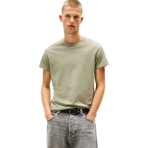 Oferta ograniczona: TOMMY JEANS Męska koszulka TJM XSLIM Jersey DM0DM04411, zielona, 3XL_Plus, Zielony (szałwia użytkowa), 3XL z 91.39 EUR na 91.39 EUR (znizka 0%)