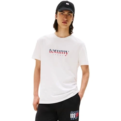 Oferta limitada: Tommy Jeans Camiseta de Manga Corta Hombre tee Regular Fit, Blanco (Ecru), M de 29.90 EUR a 24.52 EUR (ahorro 18%)