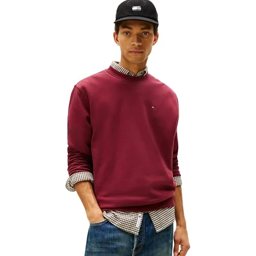 Tijdelijke aanbieding: TOMMY JEANS Heren TJM REG S VLAG CREW DM0DM20741, Rood, XS, Rood (Rode Wijn), XS van 38.37 EUR naar 38.37 EUR (korting 0%)