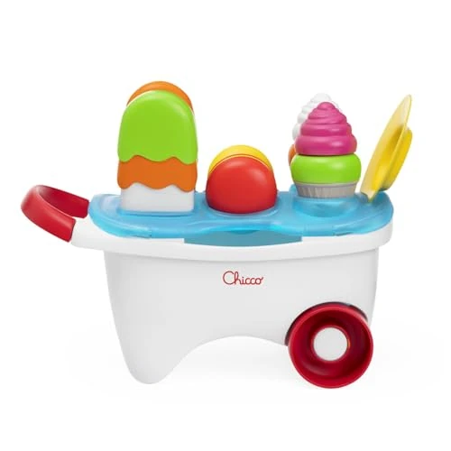 Oferta limitada: Chicco Juguete Carrito de Helados, 2en1, Actividades de apilamiento y Enclavamiento, Actividad de Juego de rol, práctica asa y Ruedas Libres, Juego de 19 pz para Hacer deliciosos Dulces, 12-36M de 14.90 € a 12.90 € (ahorro 13%)