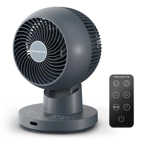 Offerta a tempo: Rowenta Turbo Swift Compact, Ventilatore da Tavolo Silenzioso a 3 Modalità e 12 Velocità, con Modalità Silent Night, Oscillazione Multidirezionale, QV5041F0 - 17% da 89.99 € a 74.99 €