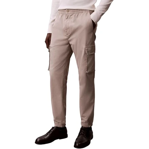 Limited-time offer: Calvin Klein Men’s Comfort Cotton Skinny Fit Cargo Trousers, Beige (Vintage Khaki), M from 90.00 GBP to 90.00 GBP (save 0%)