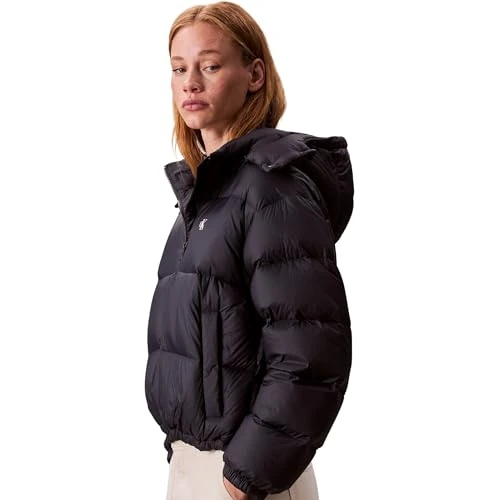 Offerta a tempo: Calvin Klein Donna Piumino Essential Midweight con Cappuccio, Blu (Inkwell), XL - 25% da 229.90 € a 172.42 €