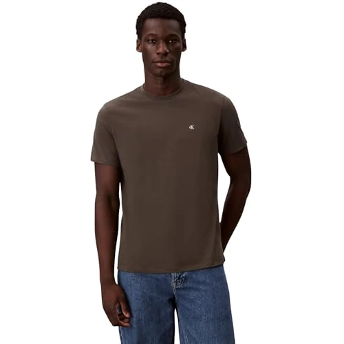 Limited-time offer: Calvin Klein Men’s Short Sleeve Round Neck Classic Monogram T-Shirt, Brown (Beluga), XL from 30.00 GBP to 24.96 GBP (save 17%)