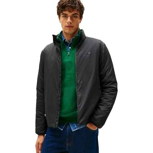 Offerta a tempo: Tommy Hilfiger Uomo Giacca a Vento Lightweight Blouson con Colletto alla Coreana, Nero (Black), XXL - 0.00% da 153.99 € a 153.99 €