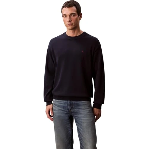 Offerta a tempo: Calvin Klein LS Ez Cotton Crewnk Sweater 12Gg Lv04Rc309G, Maglione, Uomo, Blu (Dark Sapphire), L - 46% da 89.90 € a 48.99 €