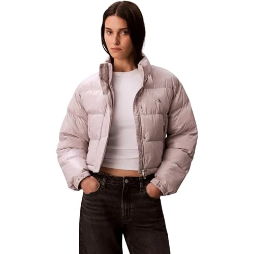 Oferta limitada: Calvin Klein Cazadora acolchada Mujer Shine Cropped, Gris (Gull Gray), XL de 146.75 € a 84.92 € (ahorro 42%)