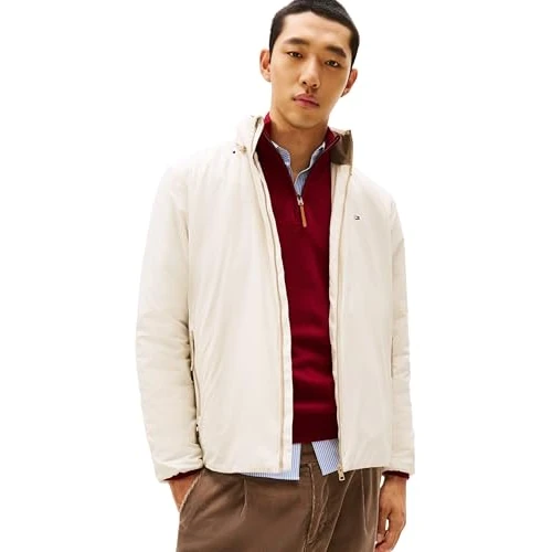 Zeitlich begrenztes Angebot: Tommy Hilfiger Herren Windbreaker Jacke Lightweight Blouson mit Stehkragen, Elfenbein (Newsprint), XL von 229.90 € auf 158.73 € (31% Rabatt)