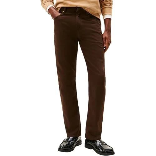 Offerta a tempo: Tommy Hilfiger Uomo Jeans Denton Straight Fit, Marrone (Dark Coffee), 32W/28L - 79% da 119.90 € a 25.23 €