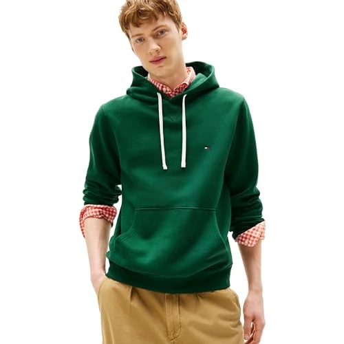 Tijdelijke aanbieding: Tommy Hilfiger Heren ESS SEASONAL FLEECE HOODY MW0MW39997 Pullover Hoodie, Groen, M, Groen (Sier Groen), M van 61.91 EUR naar 61.91 EUR (korting 0%)