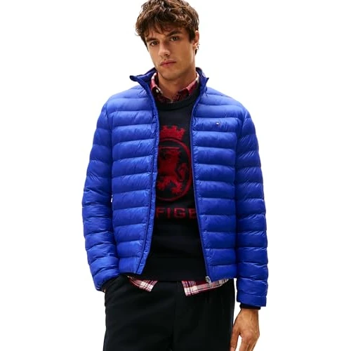 Limitiertes Angebot: Tommy Hilfiger Herren Steppjacke Packable Recycled Jacket Relaxed Fit, Blau (Wedge Blue), M von 199.90 EUR auf 111.47 EUR (Spare 44%)