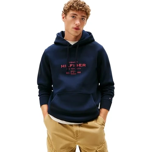 Tijdelijke aanbieding: Tommy Hilfiger Heren OVAL GRAPHIC HOODIE MW0MW40864 Pullover Hoodie, Blauw, M, Blauw (Woestijnhemel), M van 64.07 EUR naar 64.07 EUR (korting 0%)