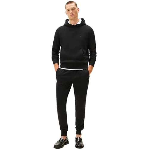 Offerta a tempo: Tommy Hilfiger Uomo Tuta Sportiva Flag Logo con Cappuccio, Nero (Black), XL - 29% da 199.90 € a 141.99 €