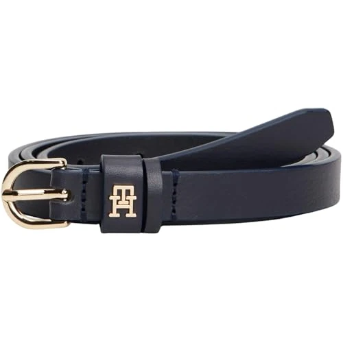 Offre limitée : Tommy Hilfiger Ceinture Femme Essential Effortless 1,5 cm Cuir, Bleu (Space Blue), 95 cm de 39.90 € à 27.34 € (31% de remise)