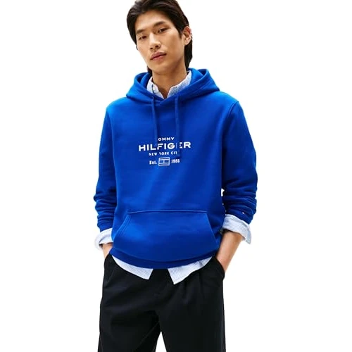 Oferta limitada: Tommy Hilfiger Sudadera Hombre Oval Graphic con Logotipo, Azul (Wedge Blue), L de 99.90 € a 69.93 € (ahorro 30%)