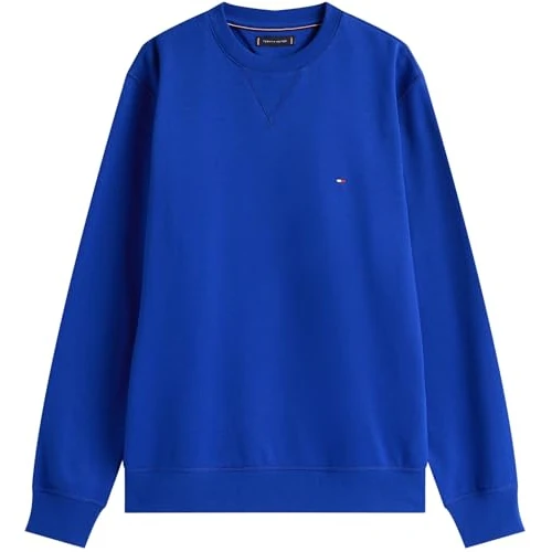 Tommy Hilfiger Sweat Homme Seasonal Fleece avec Col Ras-du-Cou, Bleu (Wedge Blue), XXXL