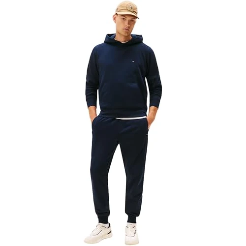 Tommy Hilfiger Heren FLAG LOGO trainingspak MW0MW36440 trainingspak, blauw, XL, Blauw (Woestijnhemel), XL