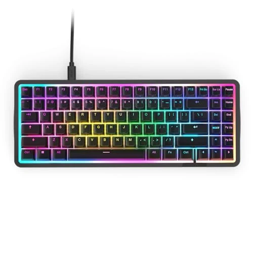 NZXT Teclado mecánico Gaming Function Elite MiniTKL con RGB magnético – Activación Ajustable – interruptores Hall Effect de Doble raíl –Disparador rápido – frecuencia de sondeo de 8K – DE – Negro