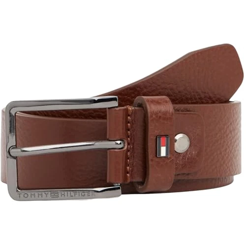 Tommy Hilfiger Men’s 3.5 cm Oliver Leather Belt, Brown (Coffee Bean), 35.4 inches