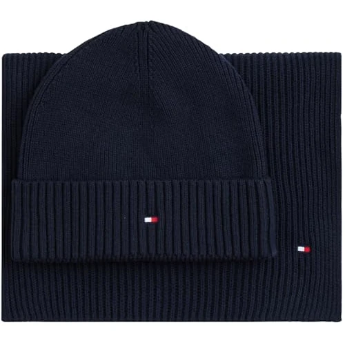 Oferta limitada: Tommy Hilfiger Set de Regalo Hombre Flag Bufanda y Gorro, Azul (Space Blue), Talla Única de 99.90 EUR a 79.00 EUR (ahorro 21%)