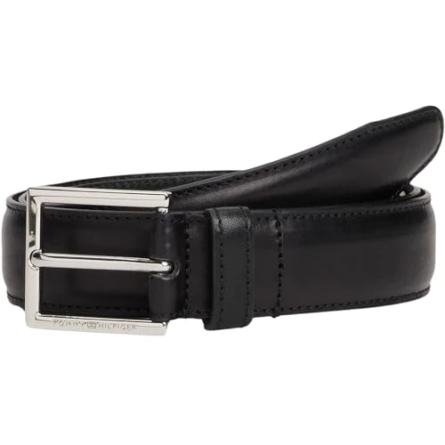 Offre limitee: Tommy Hilfiger Ceinture Homme Hudson 3,0 cm Cuir, Noir (Black), 100 cm de 59.90 EUR a 48.52 EUR (economie 19%)