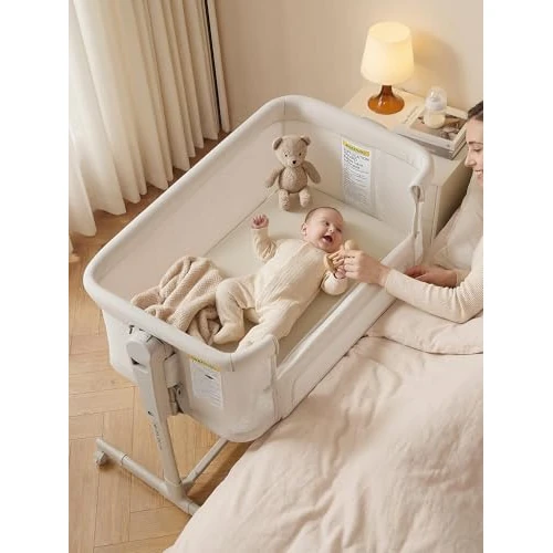 Offerta a tempo: SANEWE Culla Next To Me,Culla Neonato Fianco Letto 3-in-1 Oscillante con Ruote e Regolazione Altezza 6 Posizioni - Tessuto Mesh Traspirante e Materasso Morbido per Neonati e Infanti - 25% da 145.99 € a 109.99 €