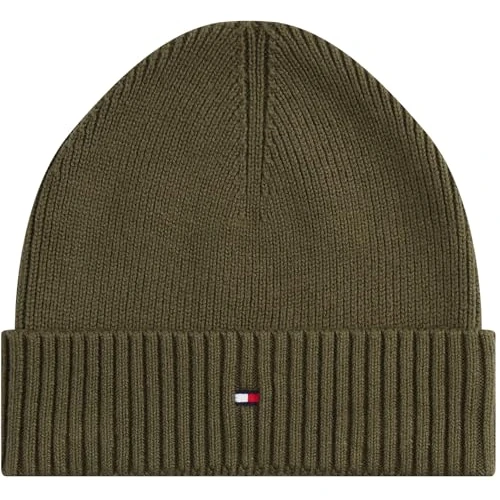 Tommy Hilfiger Męska czapka bawełniana z flagą TH PIMA AM0AM12796, zielona, jeden rozmiar, Zielony (Foxhunt Green), Rozmiar uniwersalny