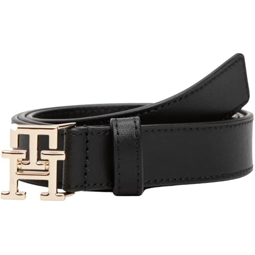 Limited-time offer: Tommy Hilfiger Women’s 2.5 cm Logo Leather Belt, Black (Black), 37.4 inches from 55.00 GBP to 33.32 GBP (save 39%)