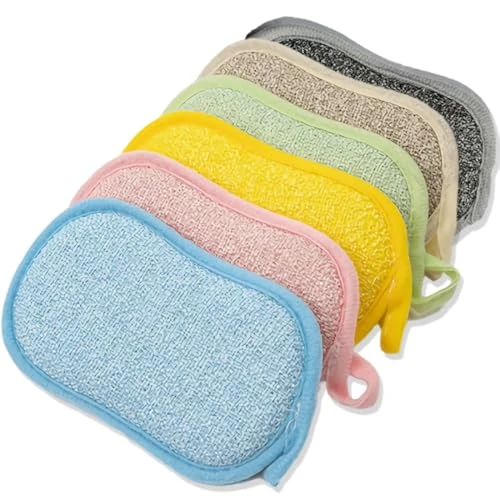 Offerta a tempo: 6 Pezzi Spugne Cucina, Spugna Lavabile Riutilizzabile, Spugna Piatti Bifacciale Durevole,Spugna per LavarePulizia Rapida Utilizzabile,per Piatti da Cucina, Fornelli, Pentole e Padelle - 56% da 7.99 € a 3.49 €