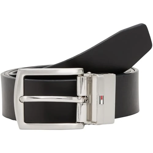 Offerta a tempo: Tommy Hilfiger Uomo Cintura Denton 3,5 cm Reversibile, Multicolore (Space Blue/Arctic Spruce), 80 cm - 47% da 64.90 € a 34.54 €