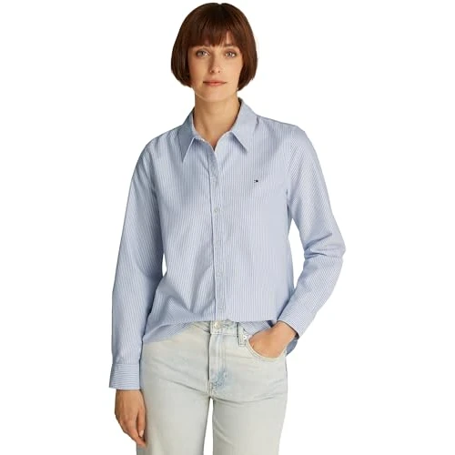Oferta limitada: Tommy Hilfiger Camisa Mujer Oxford Relaxed Fit, Azul (Classic Ithaca STP Mid Blue), 38 de 99.90 € a 49.95 € (ahorro 50%)