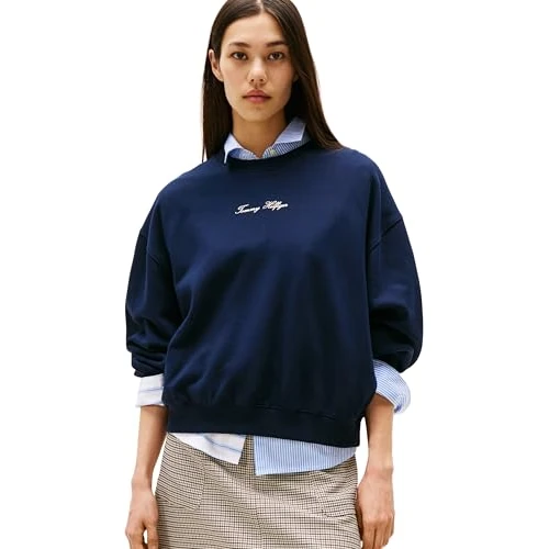 Tijdelijke aanbieding: Tommy Hilfiger Classic Script Terry Sweatshirt Ww0ww48269 dames Trui Sweatshirt van 53.94 EUR naar 53.94 EUR (korting 0%)